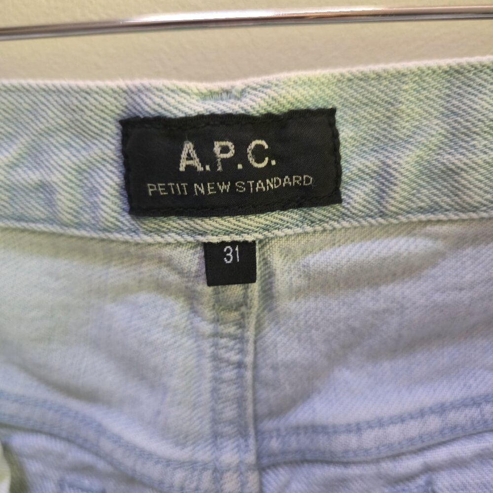 A.P.C 100% Cotton denim light wash blue jeans - Size 31 - Picture 7 of 16